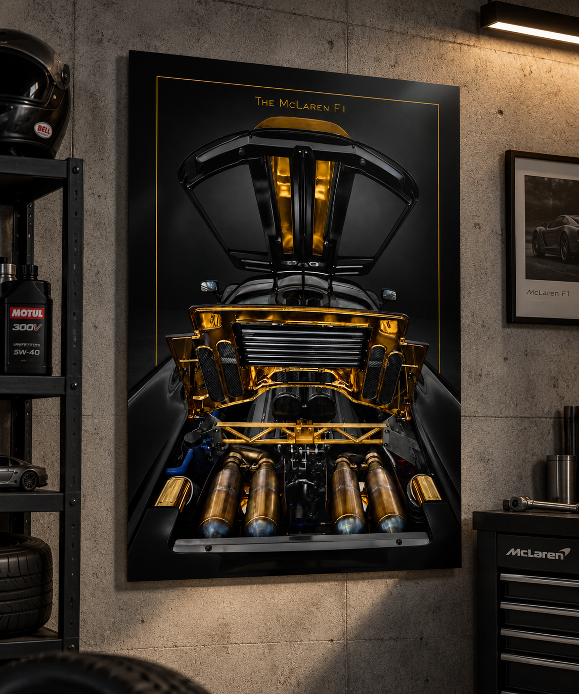 McLaren F1  Aluminium Print / 30x45 cm / 12x18 /