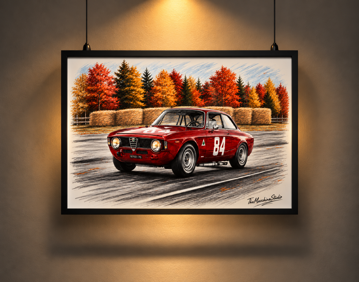 Gulia Sprint GTA Fine Art illustration Poster